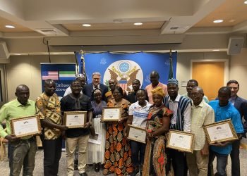 David Reimer with some grantees