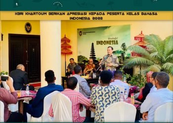 The Indonesian Embassy in Khartoum appreciates 2022 Indonesian Language class participants