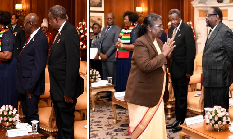 President of India with delegates from Zimbabwe