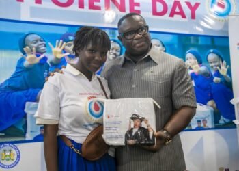 image showing office of the first lady logo sharing on hygiene day sierra leone