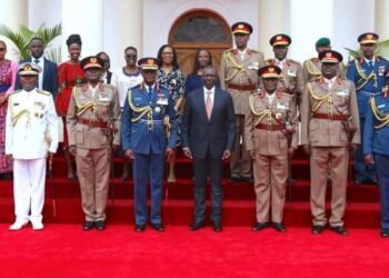 Ruto swears in new Kenyan Defence Force leadership, urging them to serve diligently