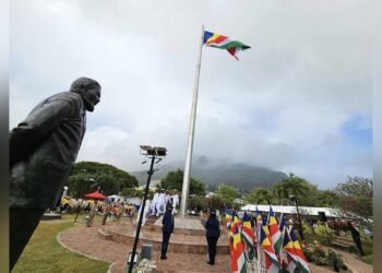 Seychelles: President Ramkalawan attends ceremonial flag raising ceremony to mark the Constitution Day of Seychelles