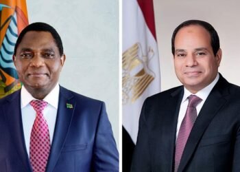 President El-Sisi Meets President of the Republic of Zambia During a Visit