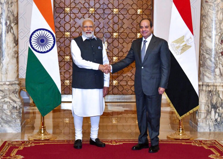 Prime Minister of India meets with President of Egypt