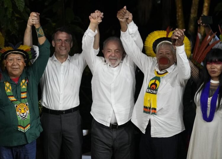 The Presidents of France and Brazil meet and announce a $1.1 billion investment Plan