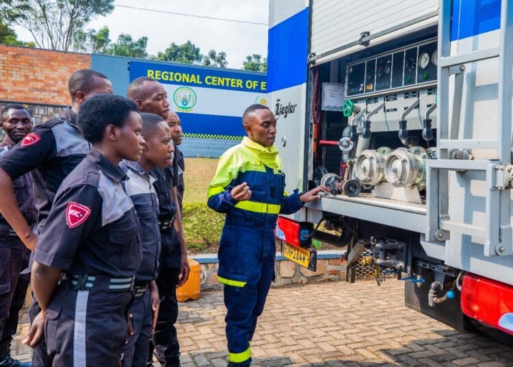 Rwanda: Fire and Rescue Brigade trains ISCO staff on fire safety